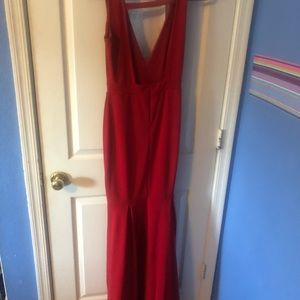 Long formal red dress